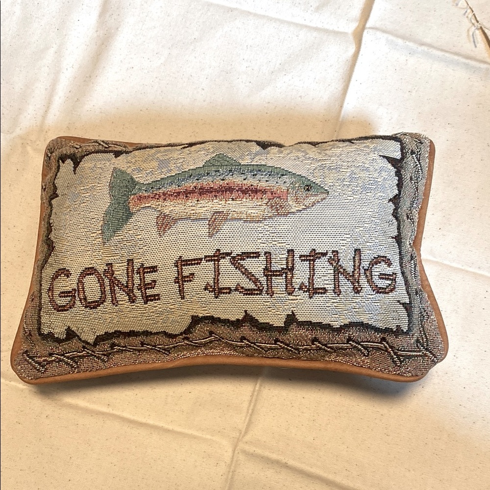 Gone Fishing Decorative Pillow